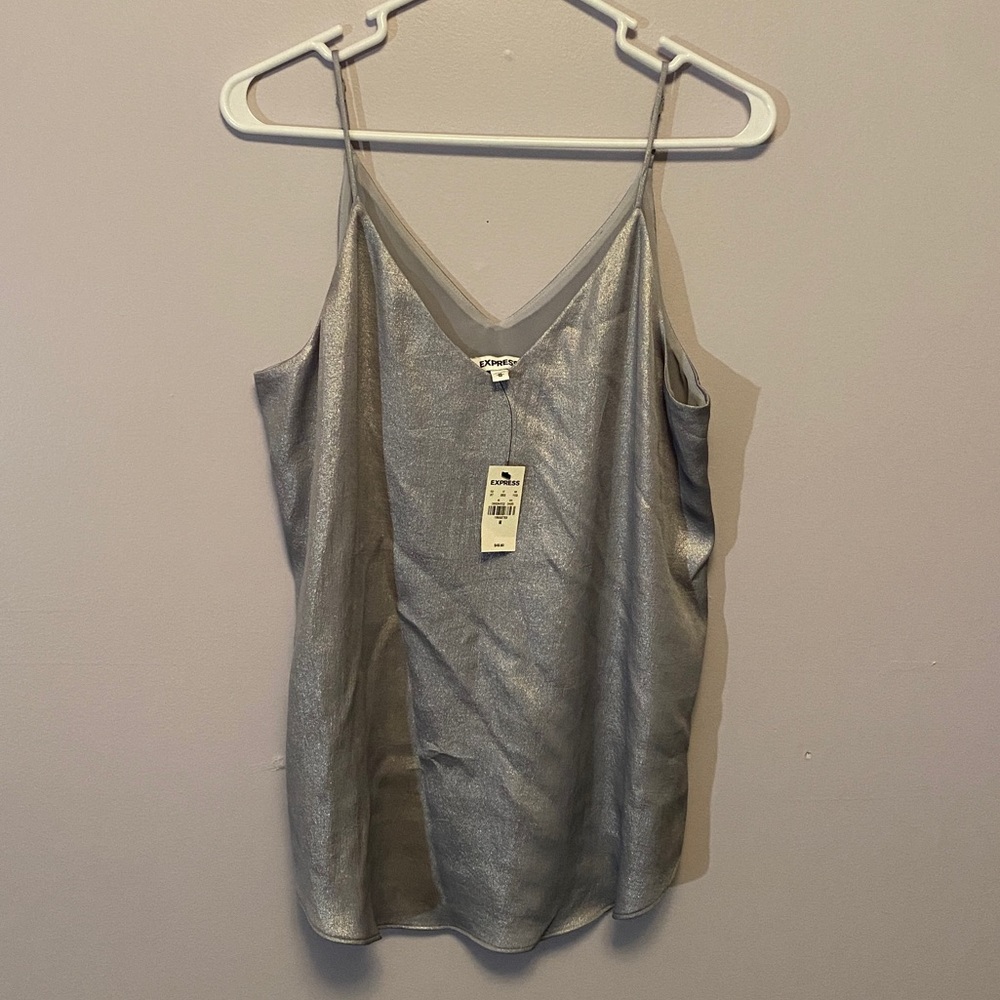 Express new with tags silver top